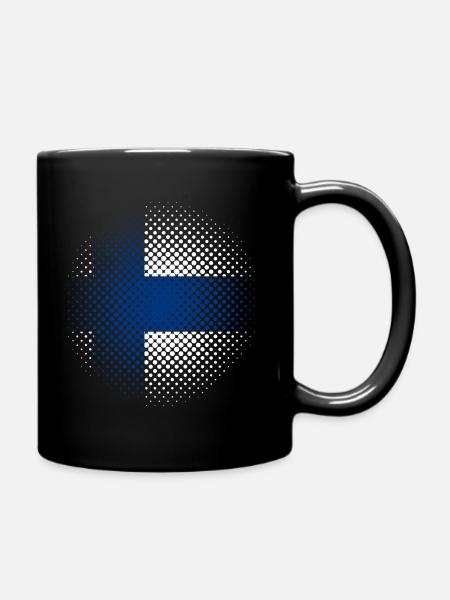 Finlande drapeau bannière pays Suomi Helsinki - Mug uni - noir