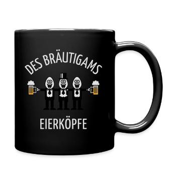 Des Bräutigams Eierköpfe (JGA / Team / NEG / 3C) - Tasse einfarbig - Schwarz - Rechts