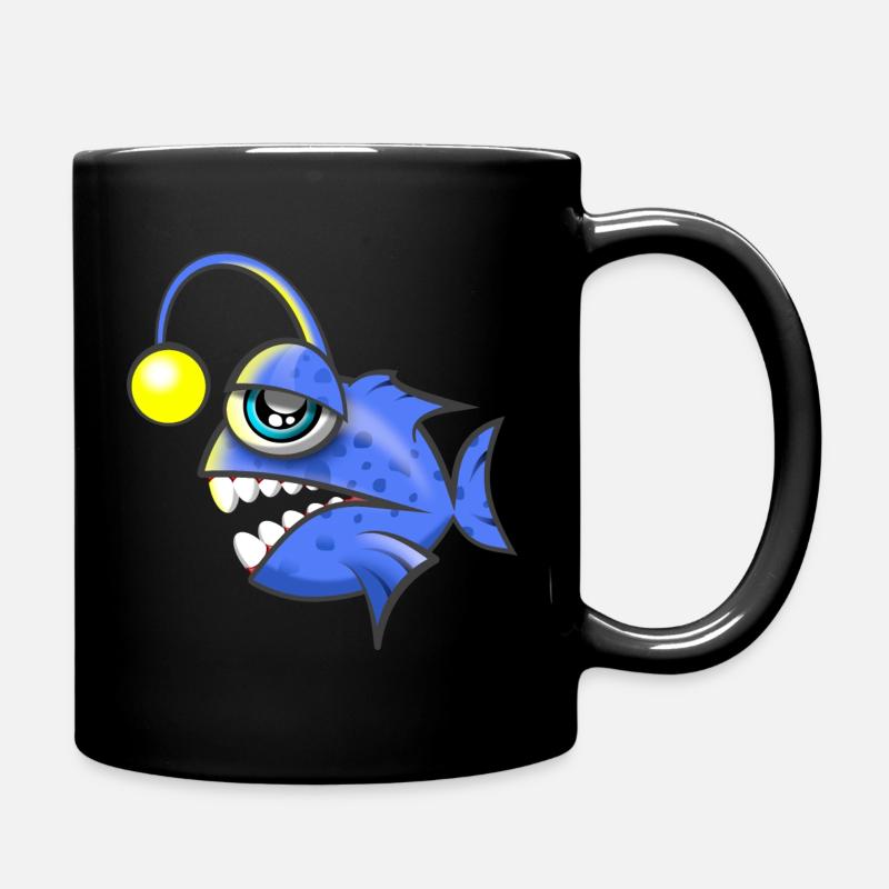 Laternenfisch - Tasse einfarbig - Schwarz