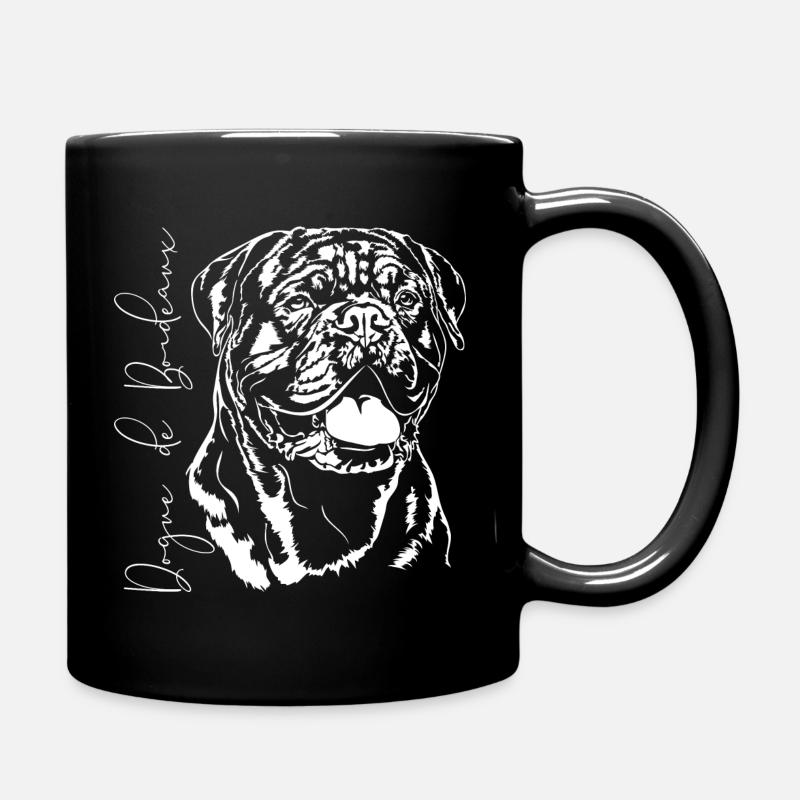 DOGUE DE BORDEAUX Portrait de chien Les chiens de Wilsign - Mug uni - noir