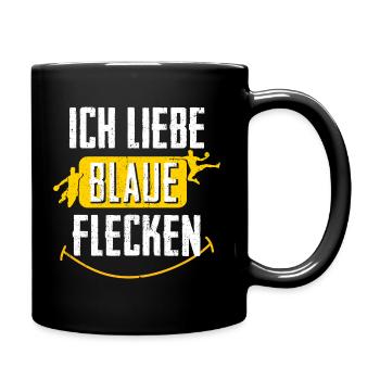 Handball Blaue Flecken - Tasse einfarbig - Schwarz - Rechts
