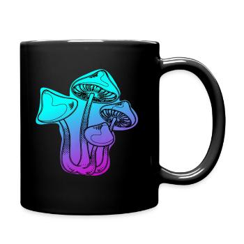 Magic Mushrooms Magic Mushrooms Psychedelics DMT Goa - Full Colour Mug - black - Right