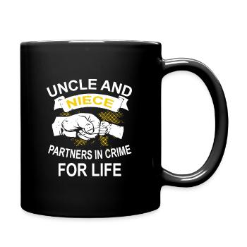 UNCLE AND NIECE BEST PARTNERS IN CRIME FOR LIFE - Tasse einfarbig - Schwarz - Rechts