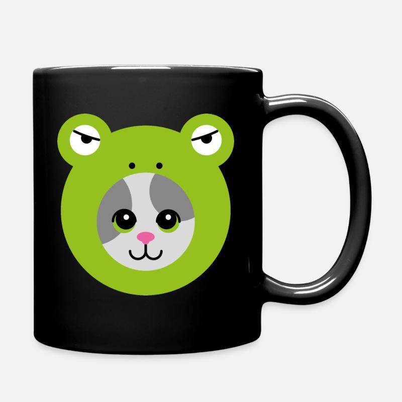 Chat dans un costume de grenouille - Mug uni - noir