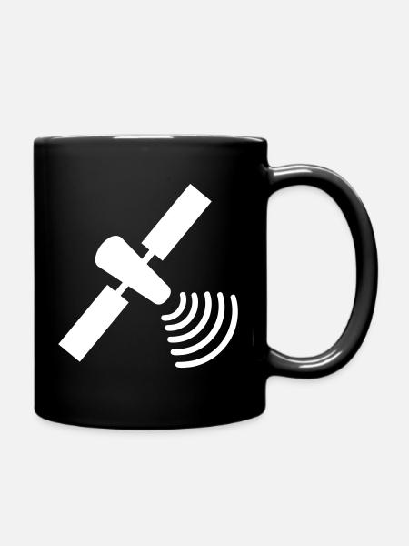 Satellit - Tasse einfarbig - Schwarz