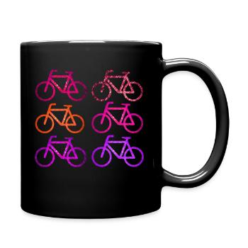 Fahrrad rosa rote Fahrräder klimaschutz CO2 Radler - Tasse einfarbig - Schwarz - Rechts
