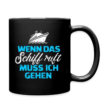 Kreuzfahrt - Tasse einfarbig - Schwarz - Rechts