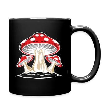 Toadstool the most famous mushroom - Full Colour Mug - black - Right