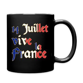 Frankreich Nationalfeiertag Feiertag 14 Juli - Tasse einfarbig - Schwarz - Rechts