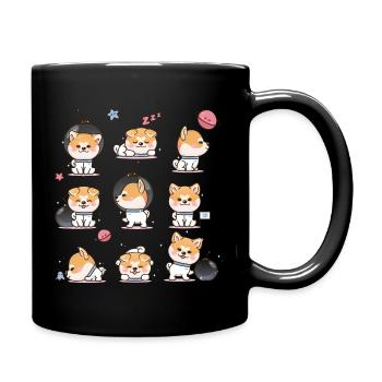 Shiba Inu - Tasse einfarbig - Schwarz - Rechts