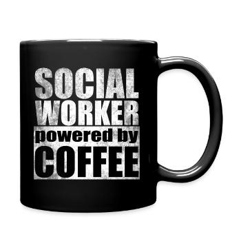 Sozialpädagoge Sozialarbeiter Morgenmuffel Spruch - Tasse einfarbig - Schwarz - Rechts