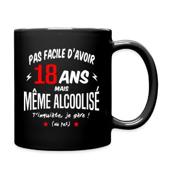 18 ans 18ans 18 ans - Mug uni - noir - Droite