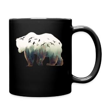 Naturbär - Tasse einfarbig - Schwarz - Rechts