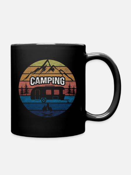Camping hobby camping caravan caravan gift - Full Colour Mug - black