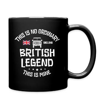 Landy Car British Legend - Tasse einfarbig - Schwarz - Rechts