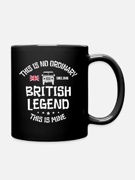 Landy Car British Legend - Full Colour Mug - black