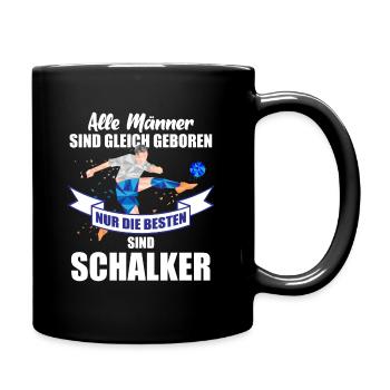 Nur die Besten sind Schalker Geschenkidee - Tasse einfarbig - Schwarz - Rechts