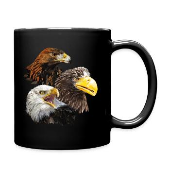 Oiseaux de proie - Mug uni - noir - Droite