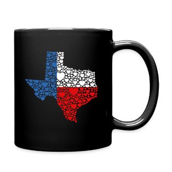 Texas Heart - Tasse einfarbig - Schwarz - Rechts