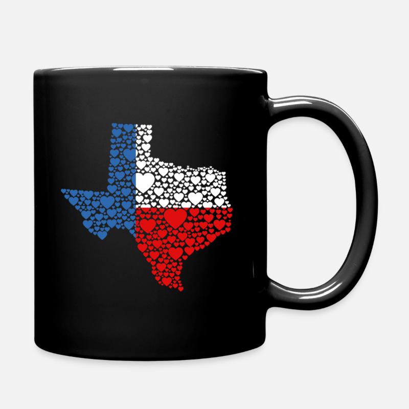 Texas Heart - Tasse einfarbig - Schwarz