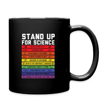 Flat Earth Flat Earth Stand Up For Science - Mug uni - noir - Droite