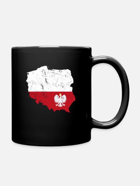 Poland Polish flag eagle Polska gift - Full Colour Mug - black