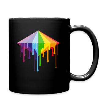 Schmelzender Regenbogendiamant - Tasse einfarbig - Schwarz - Rechts