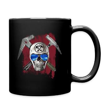 Dachdecker - Tasse einfarbig - Schwarz - Rechts