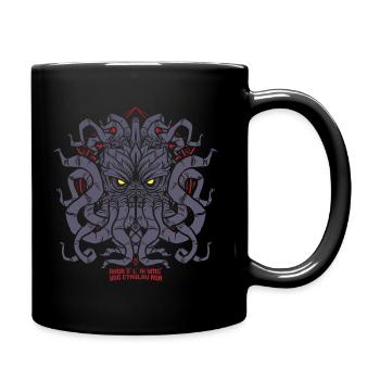 Darf ich Ihnen von unserem Lord Cthulhu erzählen? - Tasse einfarbig - Schwarz - Rechts