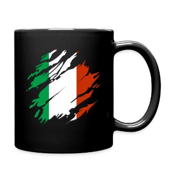 Italien Fahne Rom Italienisch Reise Urlaub - Tasse einfarbig - Schwarz - Rechts