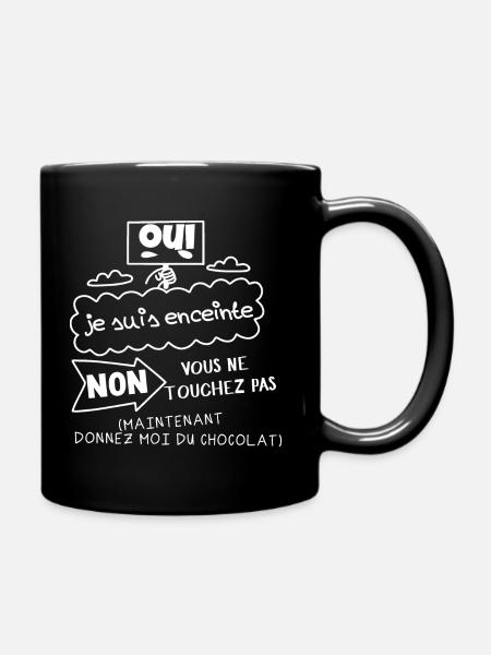 I'm pregnant - future mom - Full Colour Mug - black