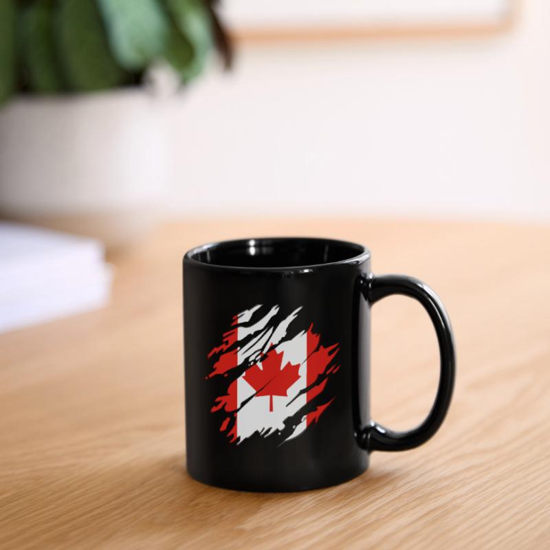 Canada flag maple maple leaf maple leaf cracks Full Colour Mug