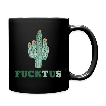 Fuck you - majeur - doigt puant - cactus - Mug uni - noir - Droite