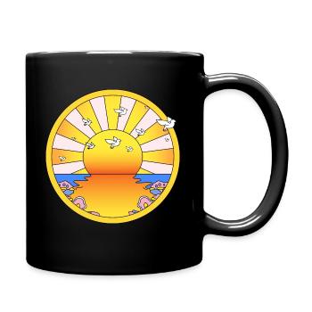 LSD California Orange Sonnenschein - Tasse einfarbig - Schwarz - Rechts