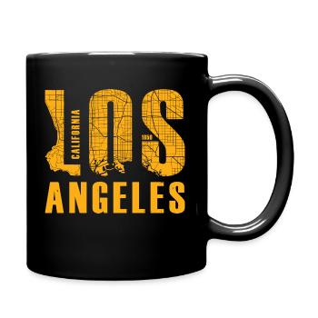 Los Angeles California - Full Colour Mug - black - Right