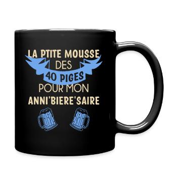 40 ans anniversaire - Mug uni - noir - Droite