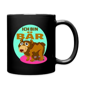 Grizzly schöner farbenfroher Bär. Ich bin ein Bär. - Tasse einfarbig - Schwarz - Rechts