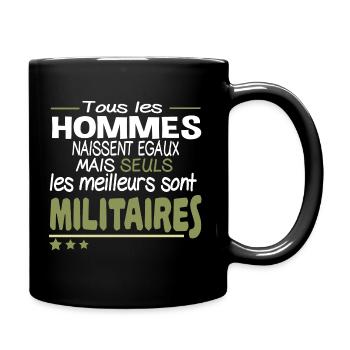 Militaire Homme Idée cadeau Armée de Terre Fierté - Mug uni - noir - Droite