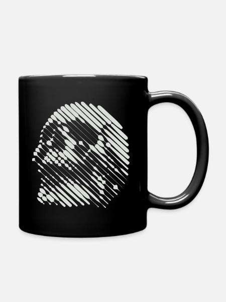 Subtle Skull - Full Colour Mug - black