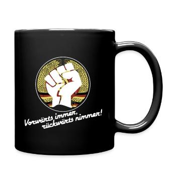 DDR - Vorwärts immer, rückwärts nimmer ! - Tasse einfarbig - Schwarz - Rechts