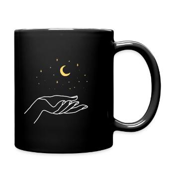 Mystischer Sternenhimmel - Tasse einfarbig - Schwarz - Rechts