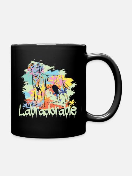 Labradorable Labrador Hund Hunde Geschenk design - Tasse einfarbig - Schwarz