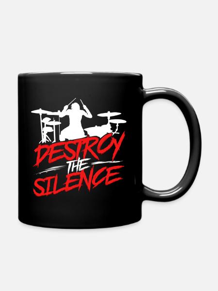 Détruisez le silence | Batteur de batterie - Mug uni - noir