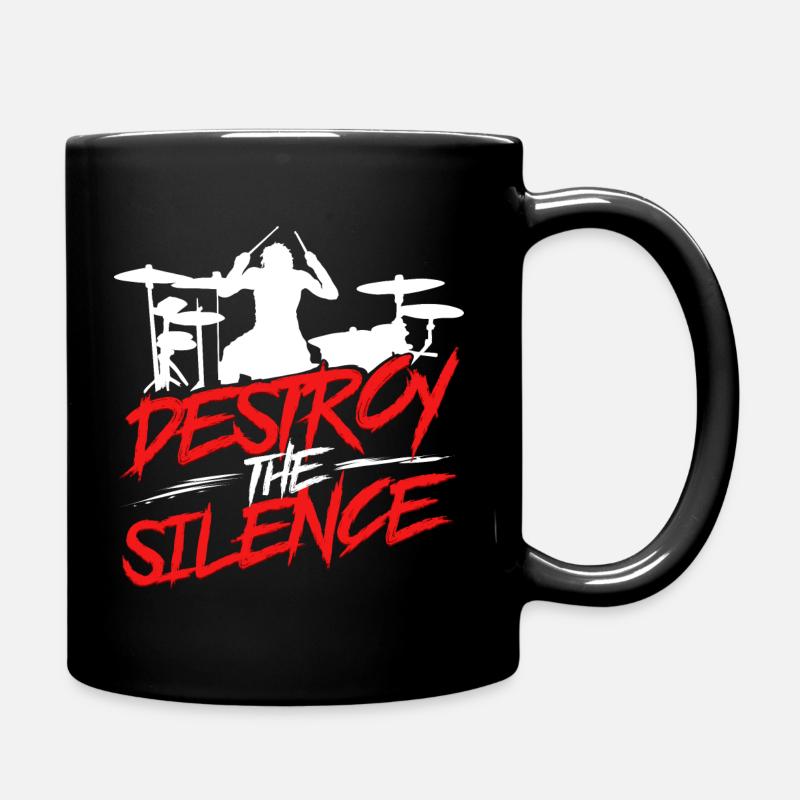 Détruisez le silence | Batteur de batterie - Mug uni - noir