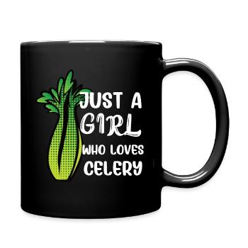 Juste une fille qui aime le céleri - Mug uni - noir - Droite