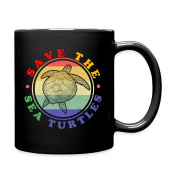 Save the Sea Shields Love Ocean M - Full Colour Mug - black - Right