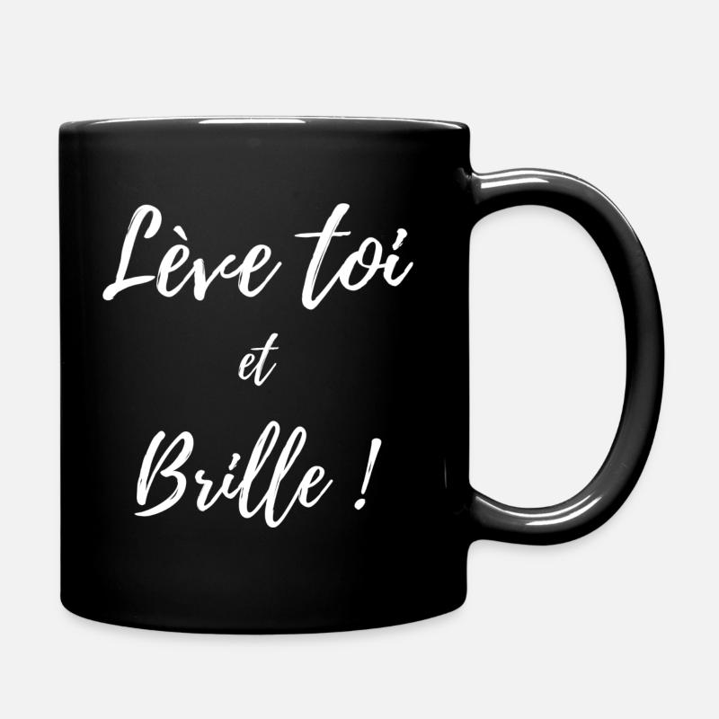 Lève toi et brille blanc - Mug uni - noir