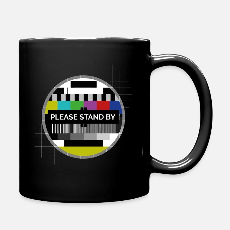 Testbild Please stand by - Tasse einfarbig - Schwarz