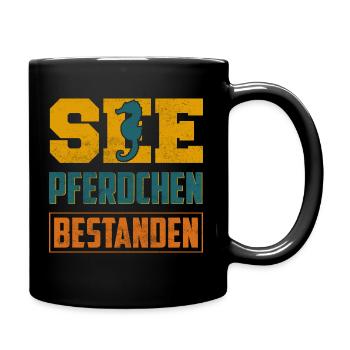 Seepferdchen Bestanden Schwimmabzeichen - Tasse einfarbig - Schwarz - Rechts