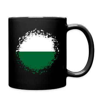 Sachsen Flagge Sächsische Fahne Ossi Urlaub SN - Tasse einfarbig - Schwarz - Rechts